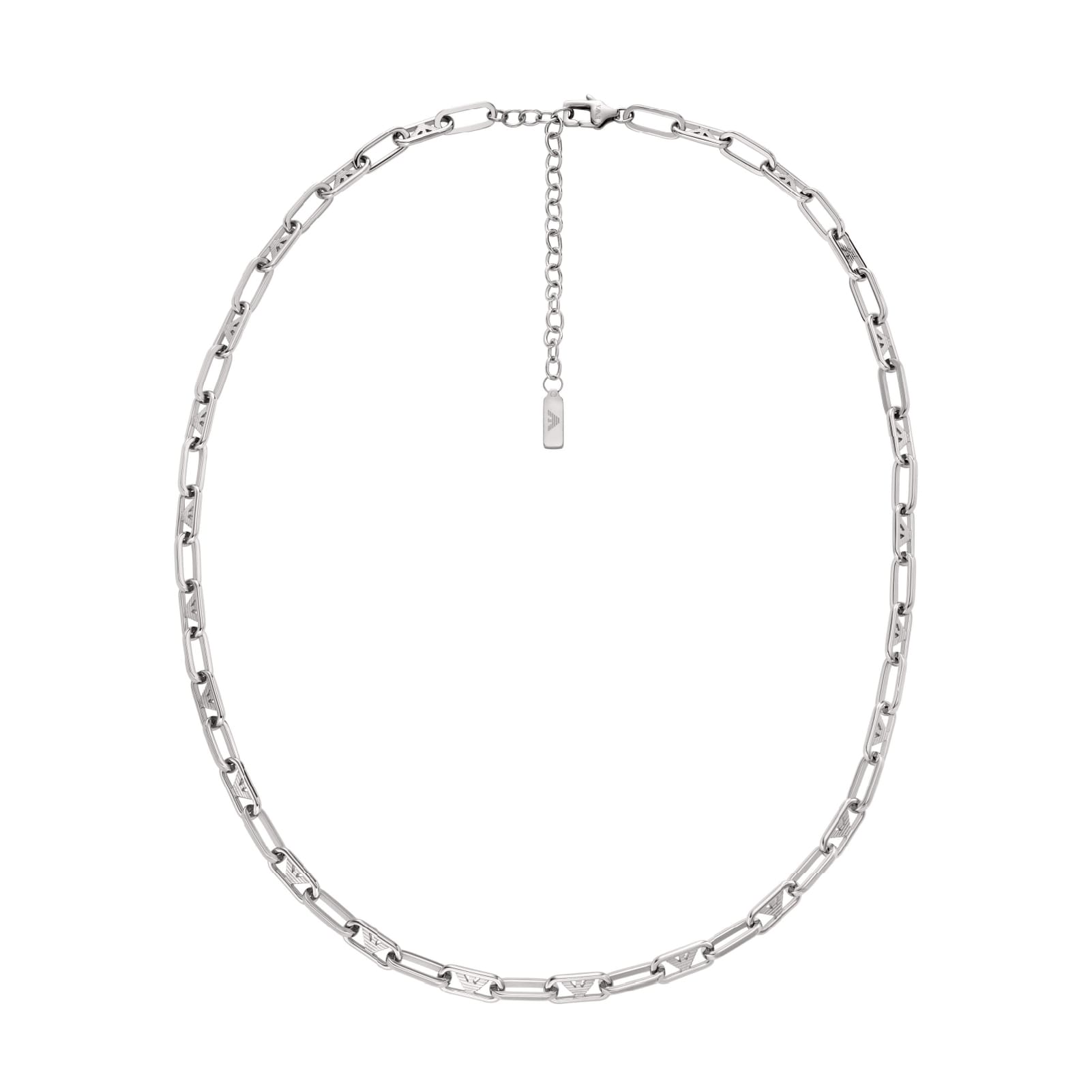 Collana girocollo collezione Armani in acciaio rodiato MISURA UNICA