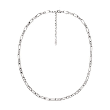 Collana girocollo collezione Armani in acciaio rodiato MISURA UNICA