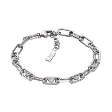 Bracciale catena collezione Armani in acciaio rodiato REGOLABILE