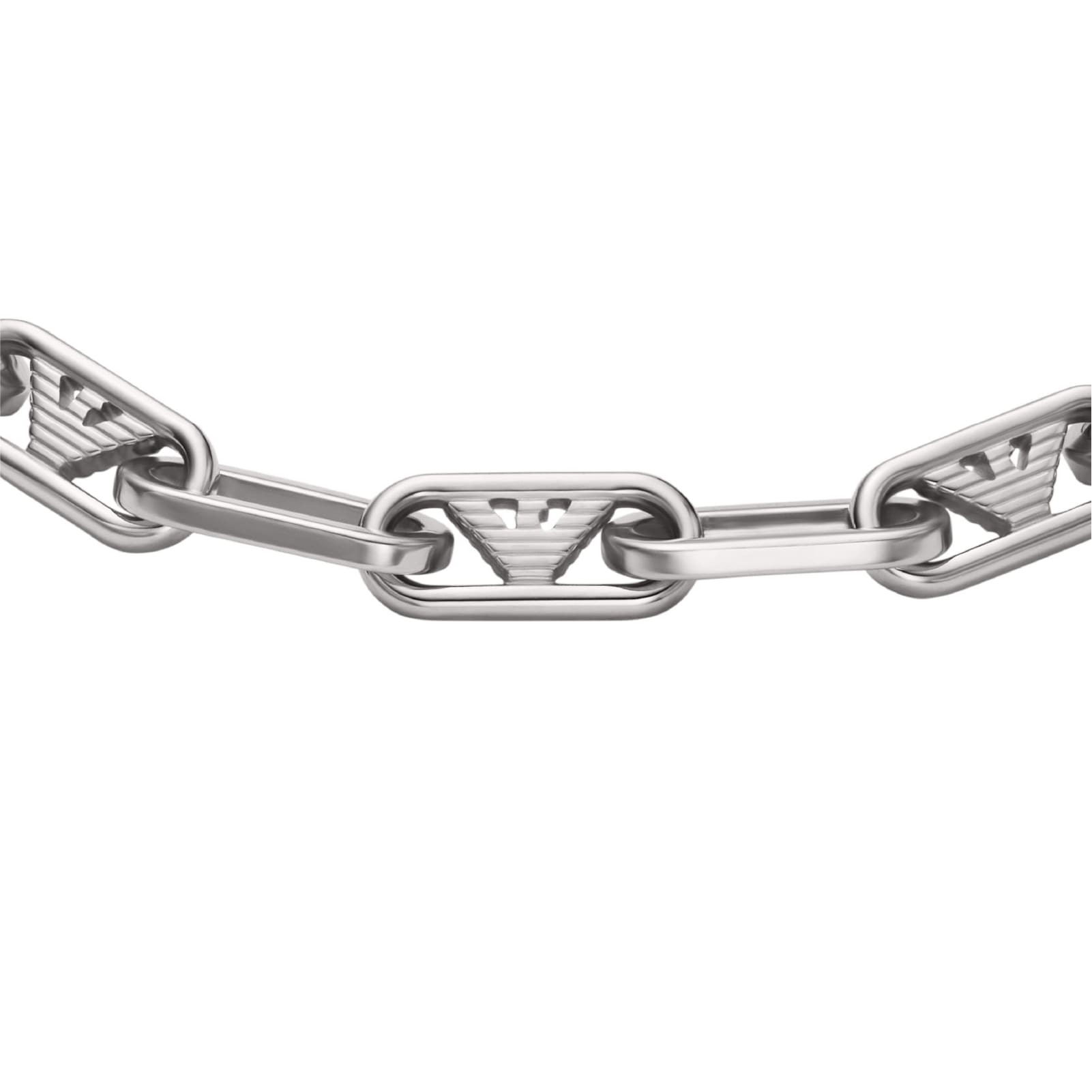 Bracciale catena collezione Armani in acciaio rodiato REGOLABILE