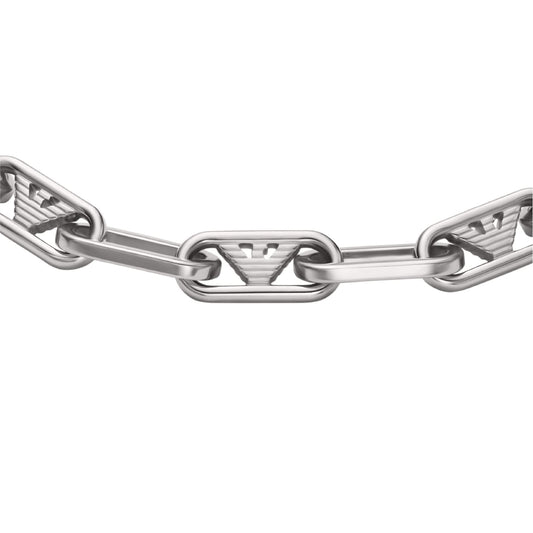 Bracciale catena collezione Armani in acciaio rodiato REGOLABILE