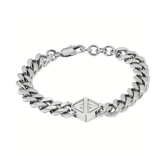 Collana Armani Iconic Trend pietre blu doppia catena uomo MISURA UNICA