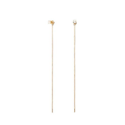 Orecchini punto luce pendenti donna PDPAOLA Essential argento oro zirconi AR01-997-U-1