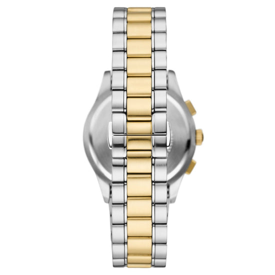 Orologio cronografo acciaio Emporio Armani uomo blu, oro, argento con datario AR11579-2