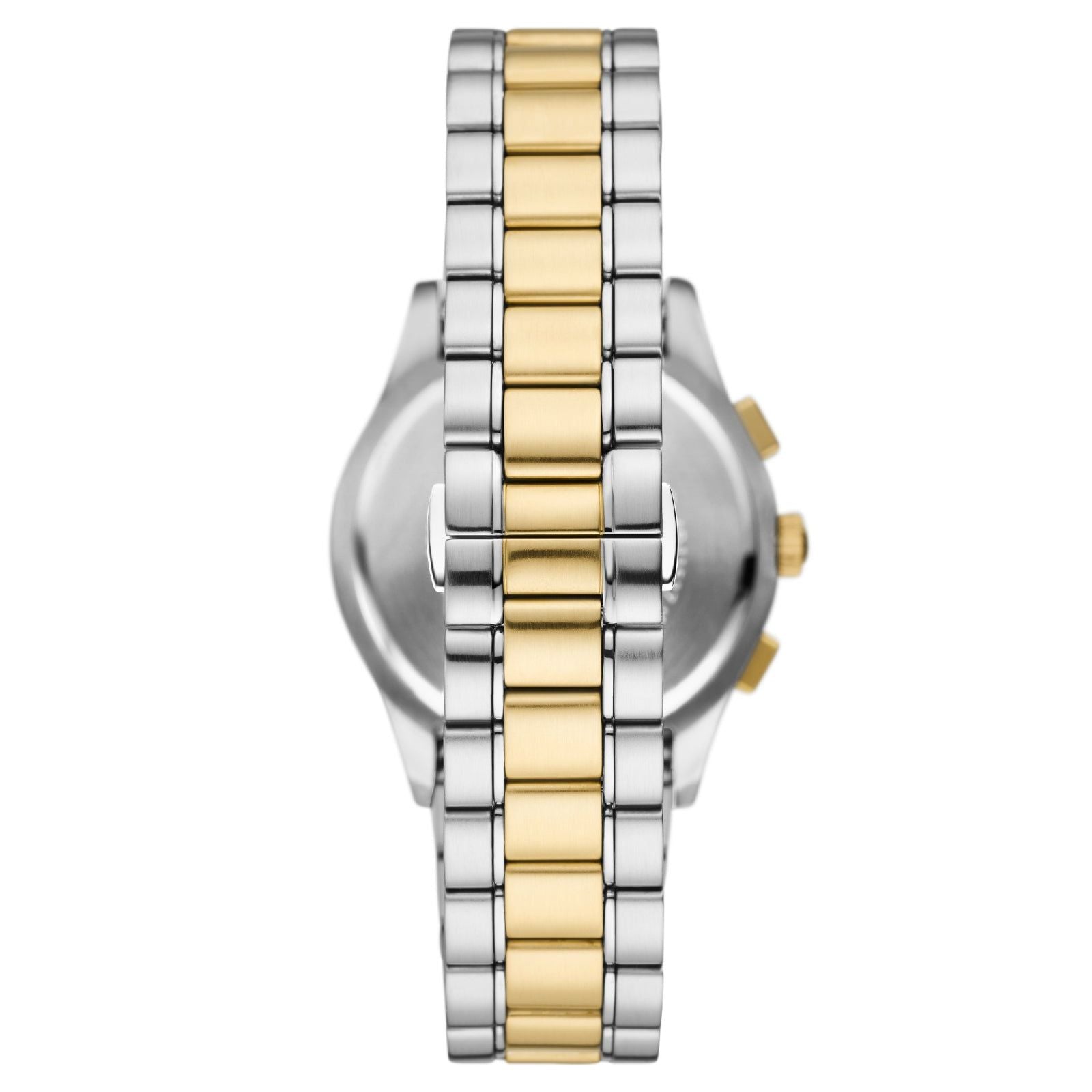 Orologio cronografo acciaio Emporio Armani uomo blu, oro, argento con datario AR11579-2