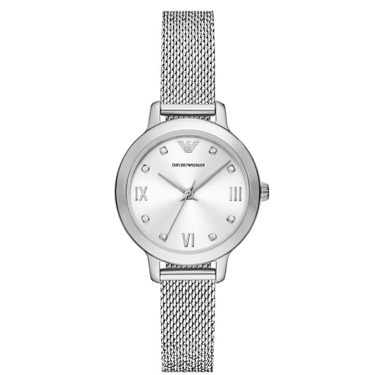 Orologio donna Emporio Armani in acciaio mesh con cristalli 32 cm AR11584-1