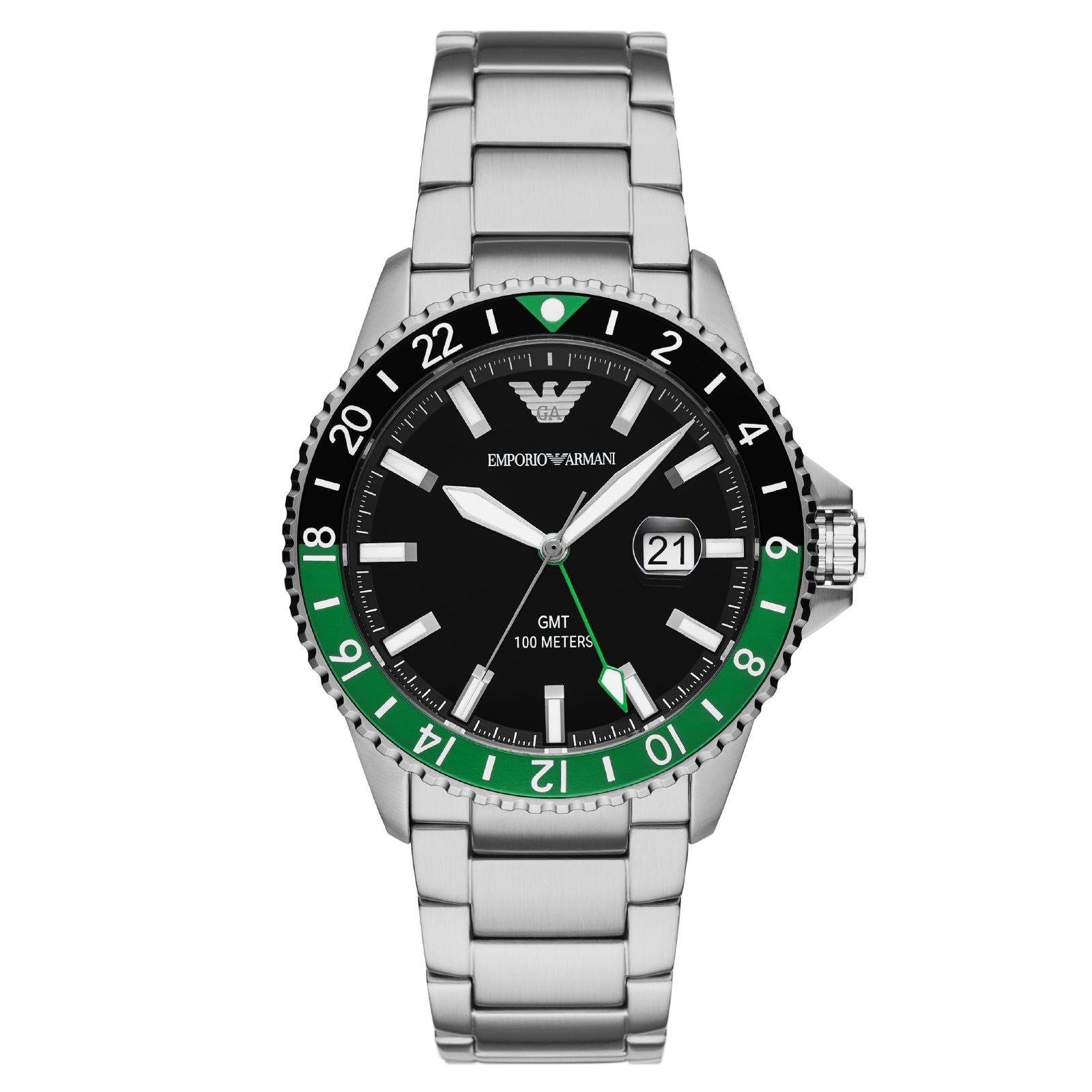Orologio solo tempo uomo Emporio Armani acciaio quadrante verde 42mm AR11589-1