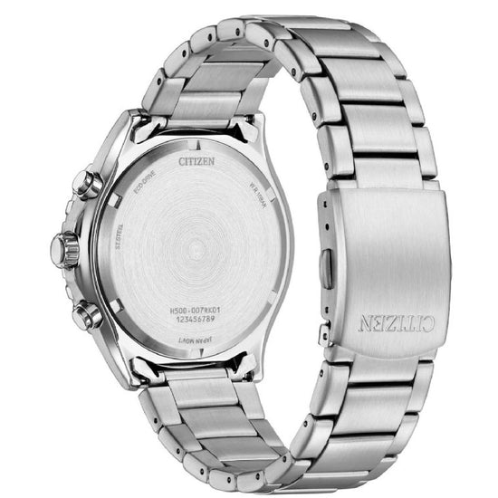 Orologio crono uomo Citizen Sporty in acciaio quadrante verde lunetta nera 43mm AT2561-81X-2