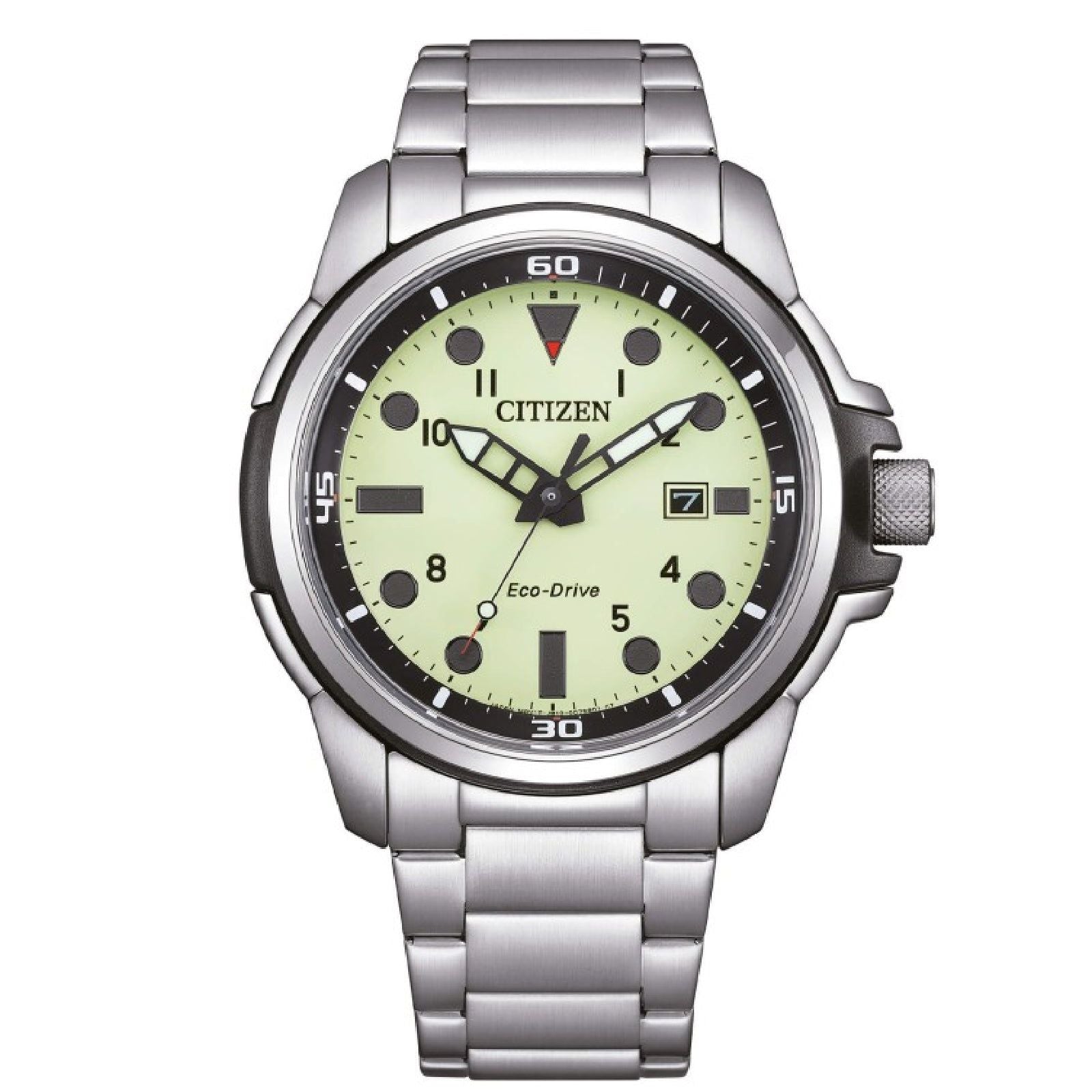 Orologio solo tempo uomo Citizen Sporty in acciaio con quadrante verde 44mm AW1800-89X-1
