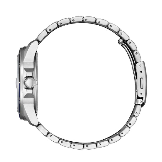 Orologio solo tempo uomo Citizen Sporty in acciaio con quadrante blu 42mm AW1810-85L-3