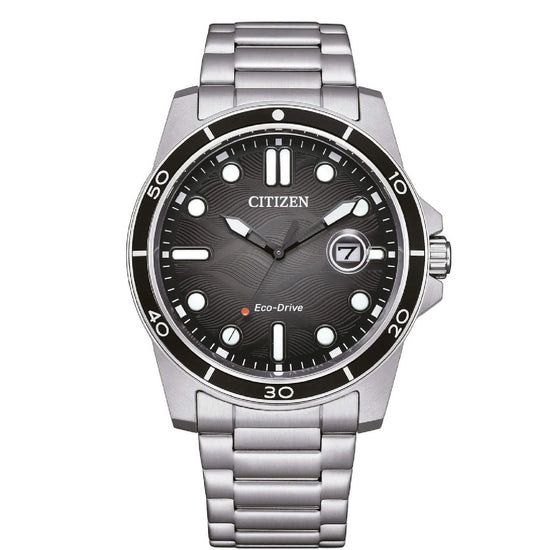Orologio solo tempo uomo Citizen Sporty in acciaio con quadrante nero 42mm AW1816-89E-1