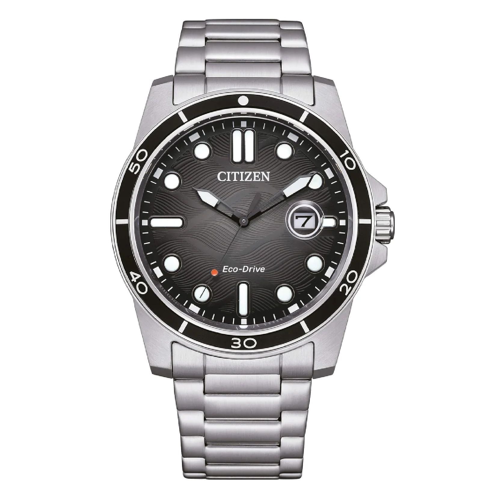 Orologio solo tempo uomo Citizen Sporty in acciaio con quadrante nero 42mm AW1816-89E-1
