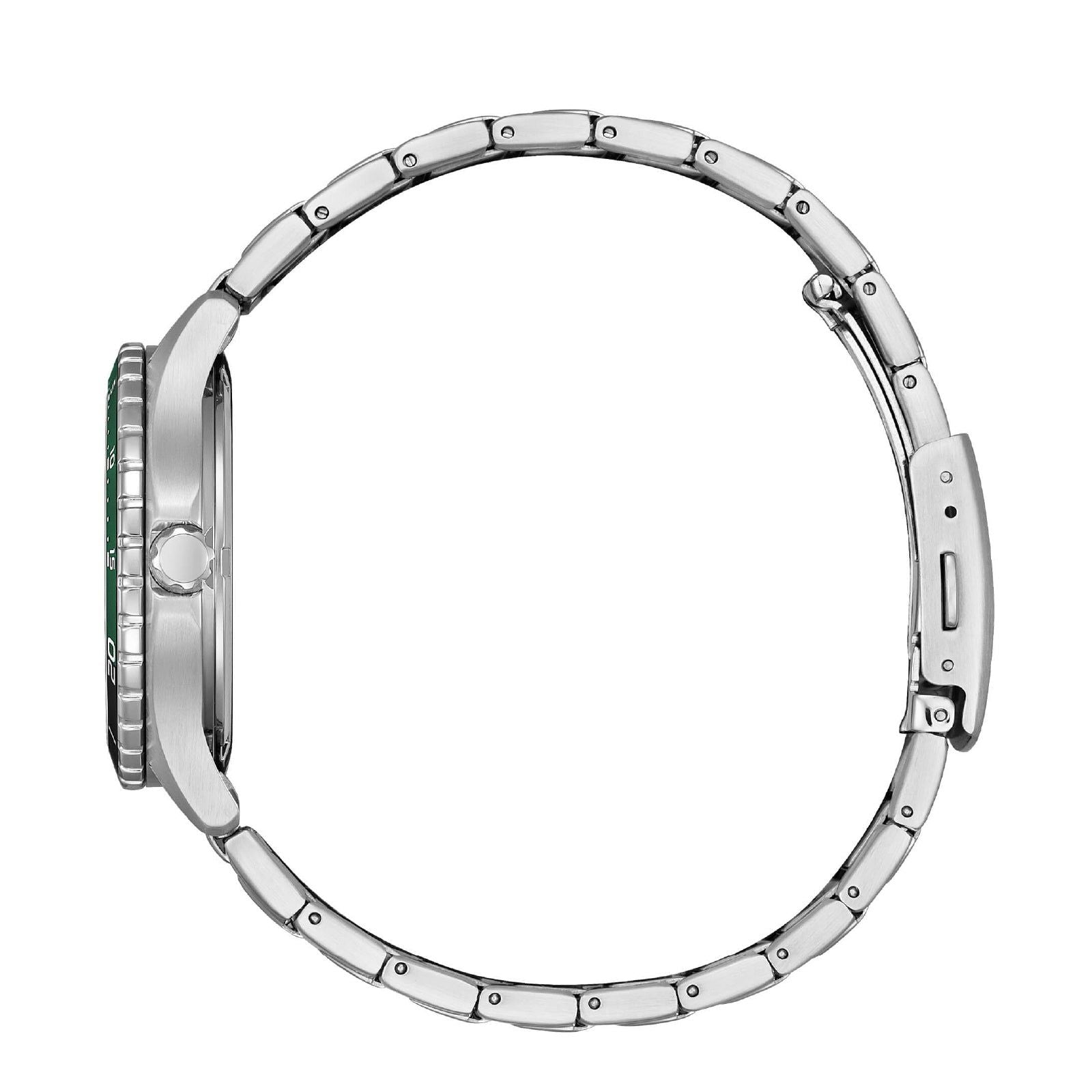 Orologio solo tempo uomo Citizen Sporty in acciaio con quadrante verde 37mm AW1828-80X-3