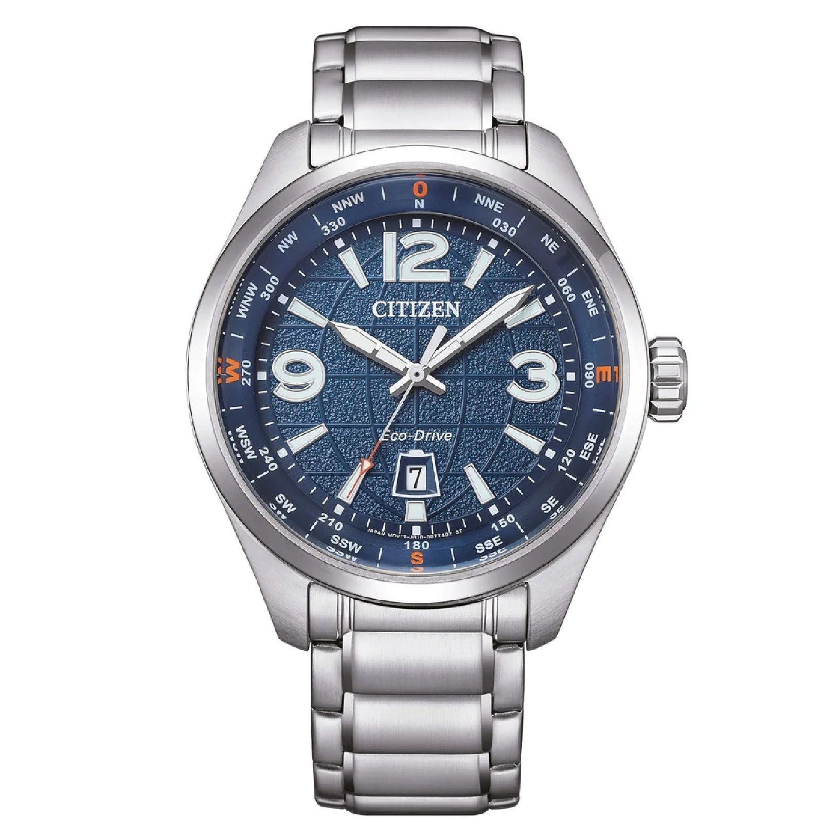 Orologio solo tempo uomo Citizen Outdoor in acciaio con quadrante blu 42,5mm AW1830-88L-1