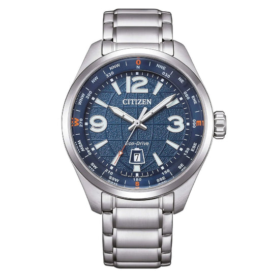 Orologio solo tempo uomo Citizen Outdoor in acciaio con quadrante blu 42,5mm AW1830-88L-1