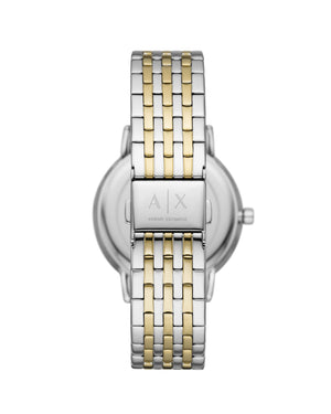 Orologio solo tempo in acciaio Armani Exchange da donna di colore argento e oro con quadrante di 36 mm AX5595