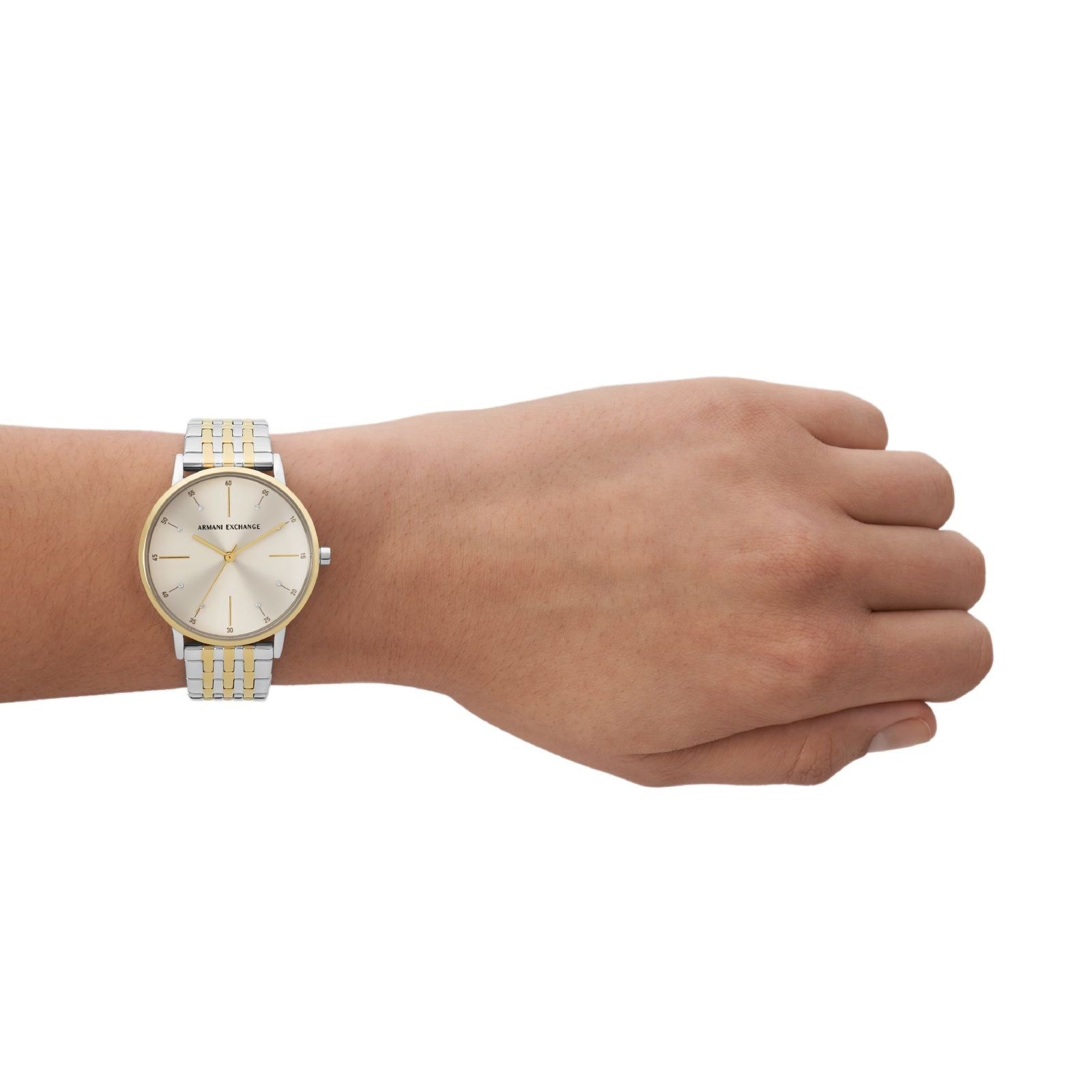 Orologio solo tempo in acciaio Armani Exchange da donna oro e argento AX5595-4