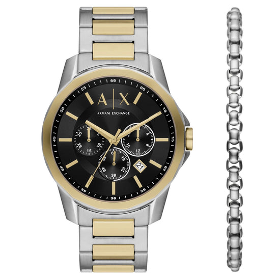 Cofanetto orologio cronografo Armani Exchange da uomo AX7148SET-1