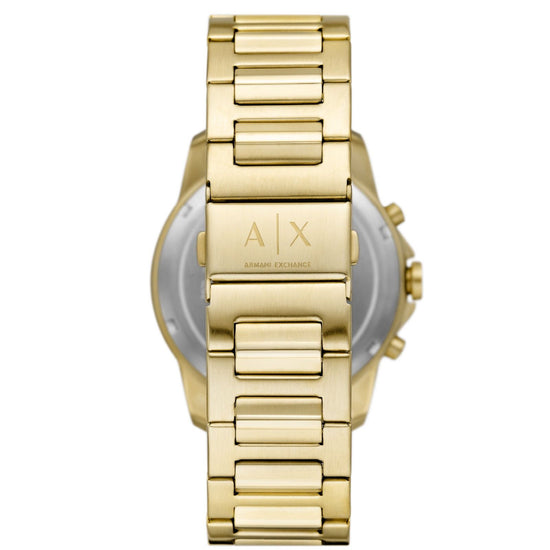 Cofanetto cronografo e bracciale Armani Exchange uomo in acciaio blu e oro AX7151SET-2