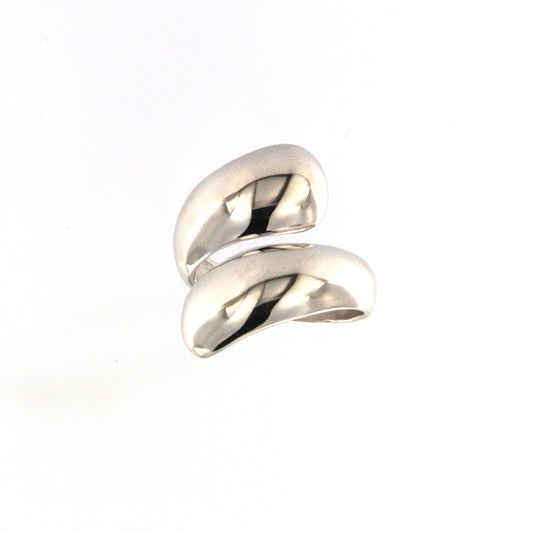 Anello donna Fraboso argento rodiato e due fasce incrociate Regolabile dalla 14 alla 16