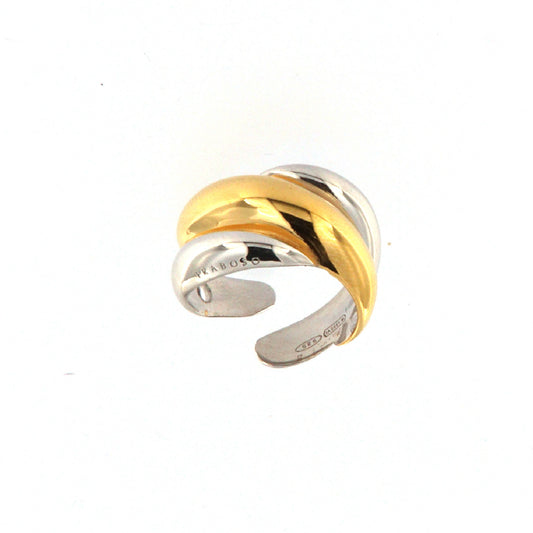 Anello da donna Fraboso in argento bicolor con fascia rosé Regolabile dalla 14 alla 16