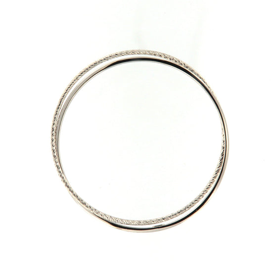 Bracciale rigido Fraboso Senza tempo in argento rodiato diametro 7 cm