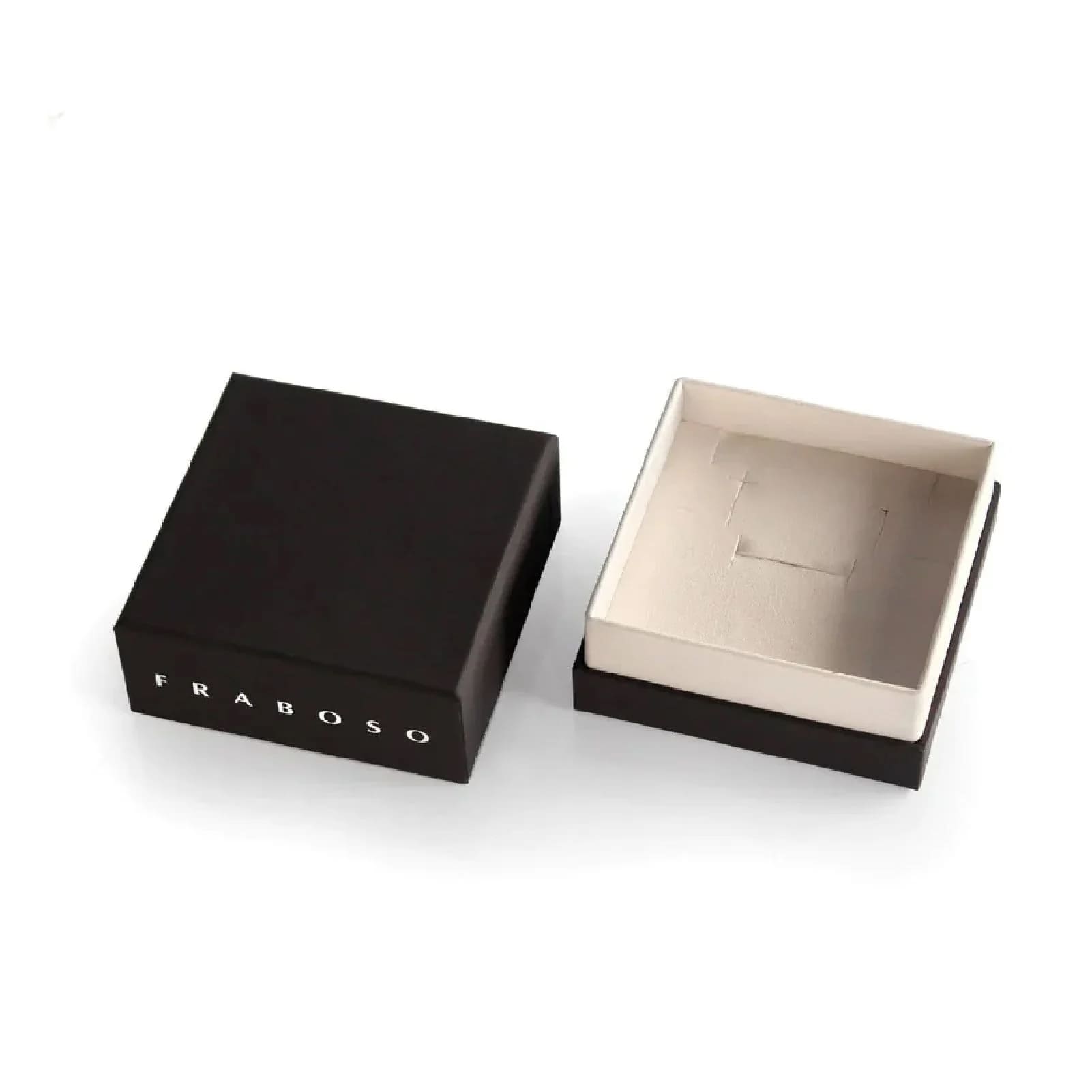 Bracciale rigido Fraboso Senza tempo in argento rodiato diametro 7 cm