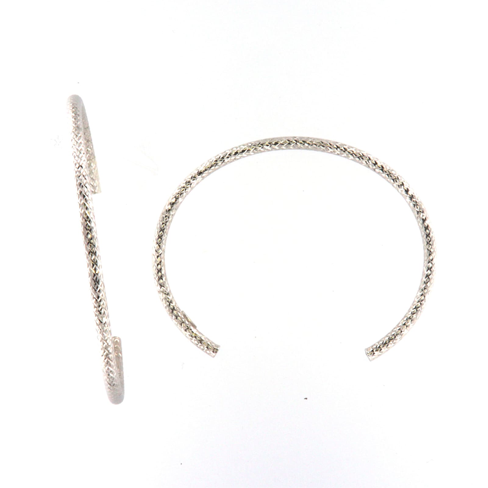 Bracciale rigido Fraboso Sparta in argento rodiato diametro 6 cm