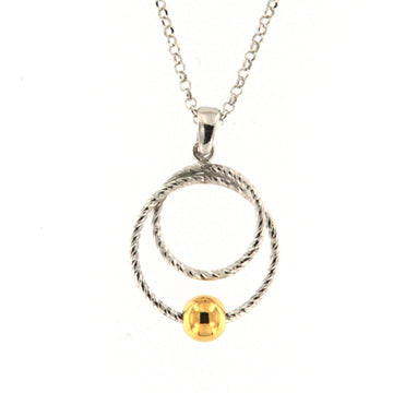 Collana da donna Fraboso in argento bicolor rosé ciondolo MISURA UNICA