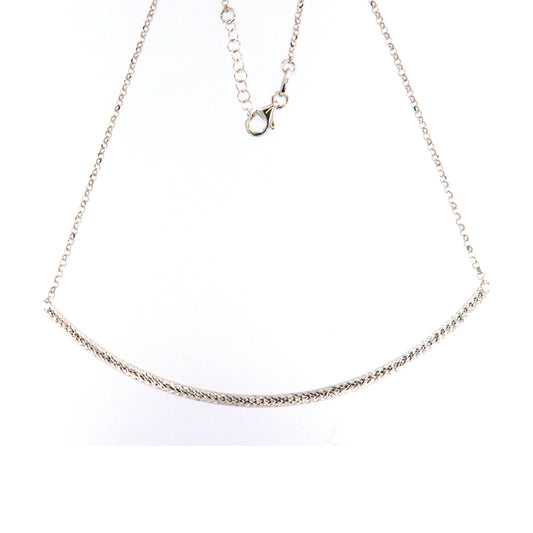 Collana Fraboso Sparta in argento rodiato e decoro centrale