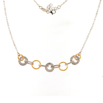 Collana da donna Fraboso in argento bicolor rosé elementi MISURA UNICA