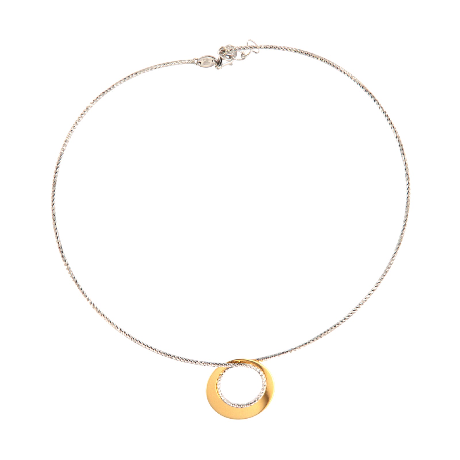 Collana rigida da donna Fraboso in argento bicolor rosé MISURA UNICA