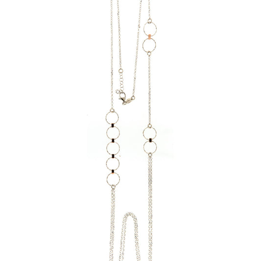 Collana lunga Fraboso Incanto in argento bicolore oro rosa MISURA UNICA