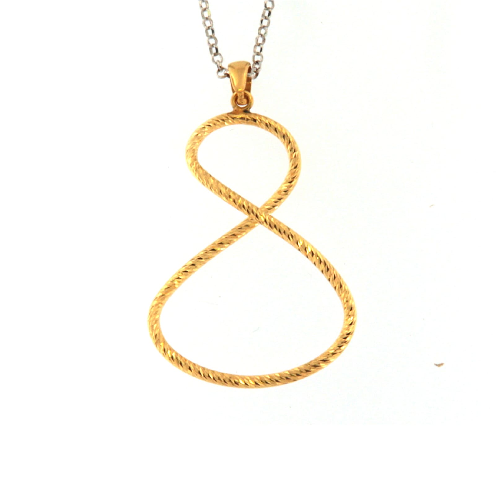 Collana Fraboso Dimensio argento pendente intrecciato dorato MISURA UNICA