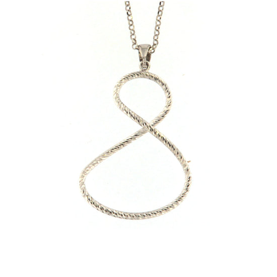 Collana Fraboso Dimensio argento rodiato pendente intrecciato MISURA UNICA