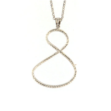 Collana Fraboso Dimensio argento rodiato pendente intrecciato MISURA UNICA