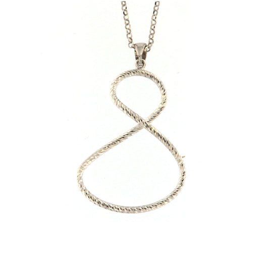 Collana Fraboso Dimensio argento rodiato pendente intrecciato MISURA UNICA