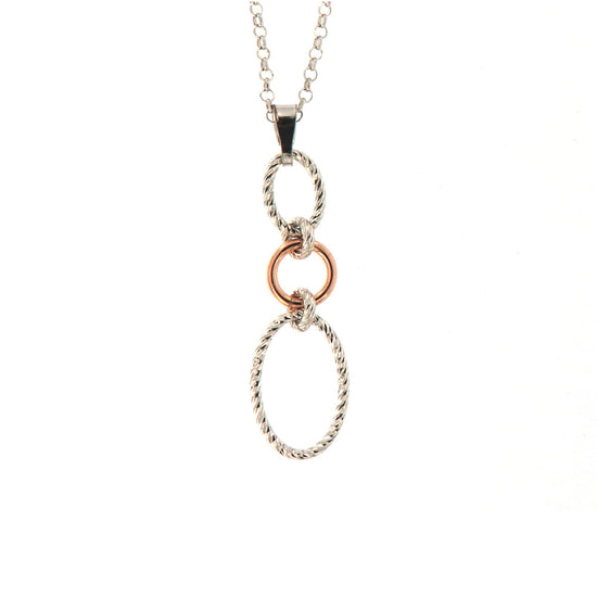 Collana girocollo Fraboso in argento 925 con pvd oro rosa donna MISURA UNICA