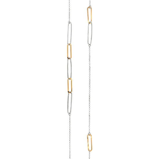 Collana lunga Fraboso Urban in argento 925 bicolore da donna MISURA UNICA