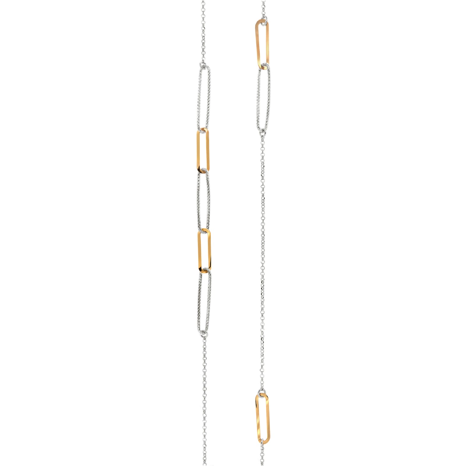 Collana lunga Fraboso Urban in argento 925 bicolore da donna MISURA UNICA