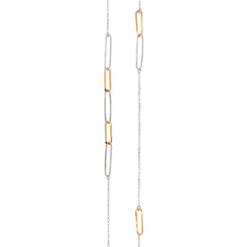 Collana lunga Fraboso Urban in argento 925 bicolore da donna MISURA UNICA