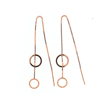Orecchini pendenti Fraboso in argento 925 rosÃ© con cerchi finali B.OR10714RO