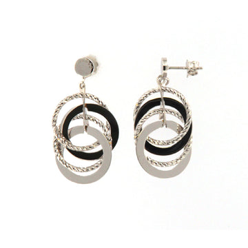 Orecchini Fraboso Dimensio in argento quattro cerchi pendenti MISURA UNICA