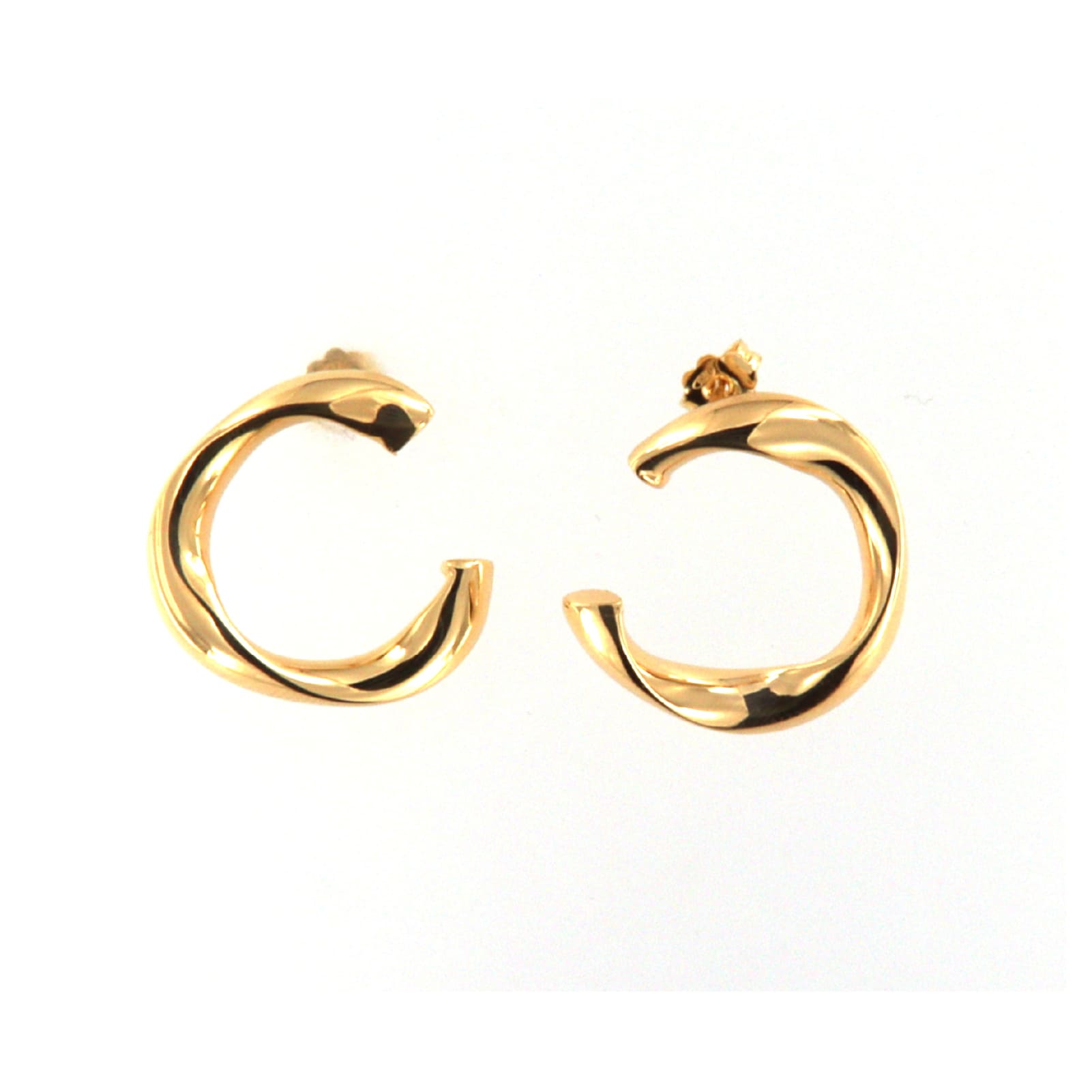 Orecchini a cerchio Fraboso Specchio in argento dorato MISURA UNICA