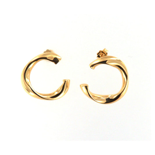 Orecchini a cerchio Fraboso Specchio in argento dorato MISURA UNICA