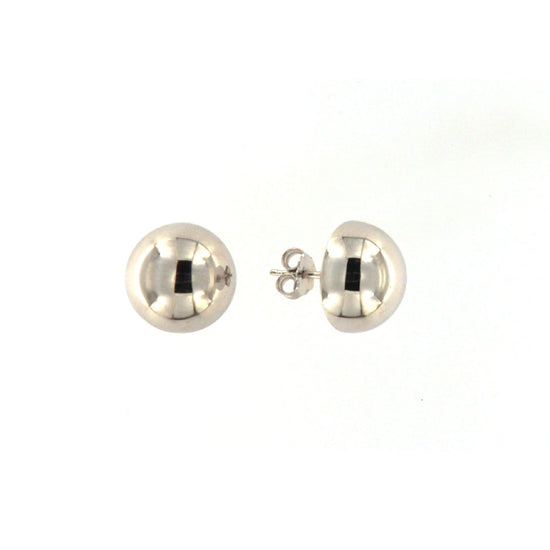 Orecchini a lobo Fraboso con sfere 14 mm in argento rodiato MISURA UNICA