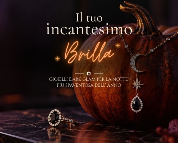 Gioielli Halloween JOY Gioielli, collane e anelli eleganti in un'atmosfera dark glam.