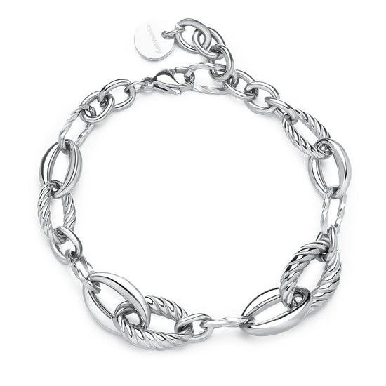 Bracciale donna Brosway Amy in acciaio con 8 maglie ovali BAY12-1