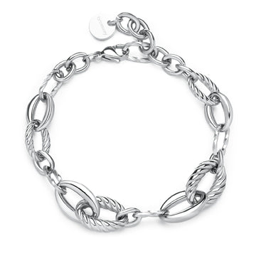 Bracciale donna Brosway Amy in acciaio con 8 maglie ovali BAY12-1