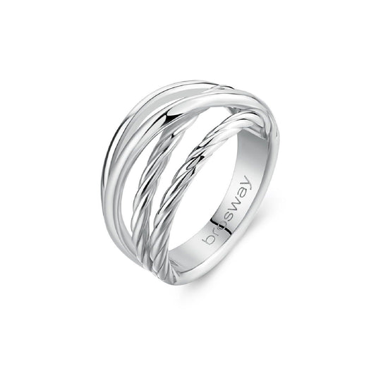 Anello donna Brosway Amy in acciaiocon 4 fasce incrociate BAY31-1